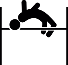 Man Practicing High Jump Sketch Svg Vector, Free Vectors File